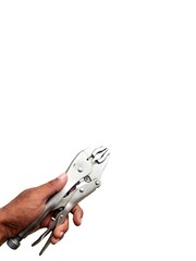 Essential Hand Tool: Locking Pliers on White Background