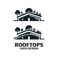 Fototapeta premium Rooftops Vector Logo Design