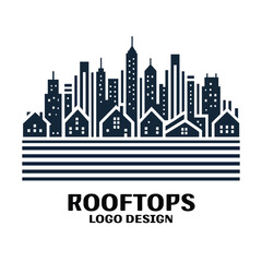 Fototapeta premium Rooftops Vector Logo Design