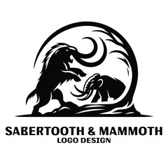 Sabertooth & Mammoth Vector Logo Design