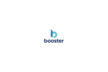 Letter b new minimal speed booster logo 