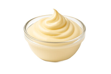 Mayonnaise bowl isolated on transparent background