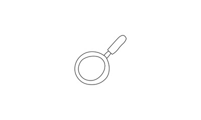 Simple Line Drawing of a Magnifying Glass
