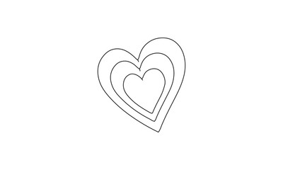 Nested Hearts Outline

