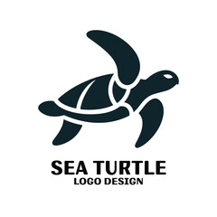Sea Turtle Vector Logo Design