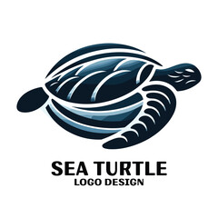 Sea Turtle Vector Logo Design