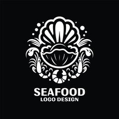Fototapeta premium SeaFood Vector Logo Design