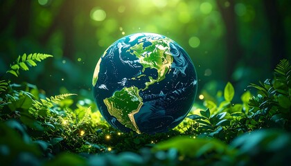 Earth nestled in lush greenery (1)