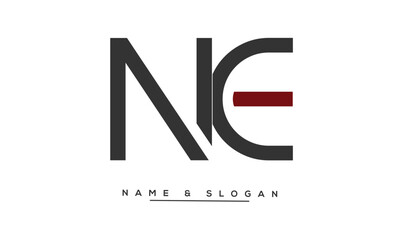 NE, EN Abstract Letters Logo Monogram