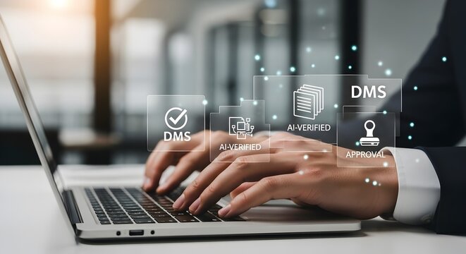 Document management system dms ai verification and approval process automation for business workflow