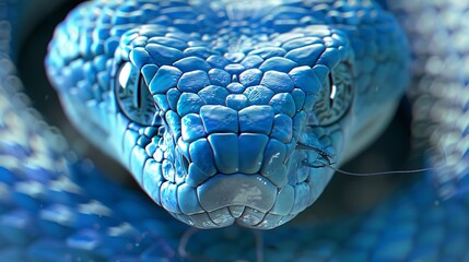 blue snake in the dark