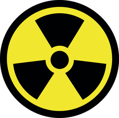 Radioactive symbol warning danger nuclear energy radiation