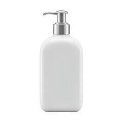 White pump bottle isolated on transparent background