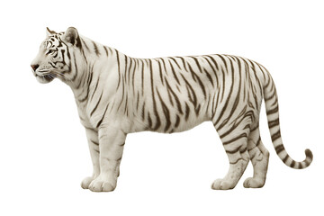 Obraz premium White tiger isolated on transparent background