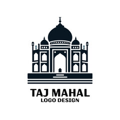 Taj Mahal Vector Logo Design