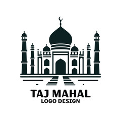 Taj Mahal Vector Logo Design
