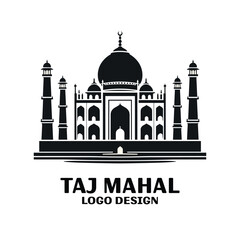Taj Mahal Vector Logo Design