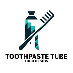 Toothpaste Tube Vector Logo Design