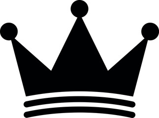 Royal black crown icon royalty power luxury symbol