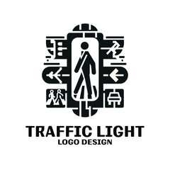 Traffic Light Vector Logo Design