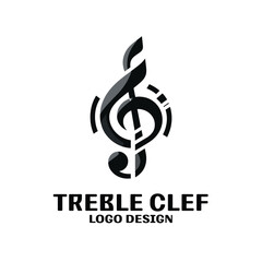 Treble Clef Vector Logo Design