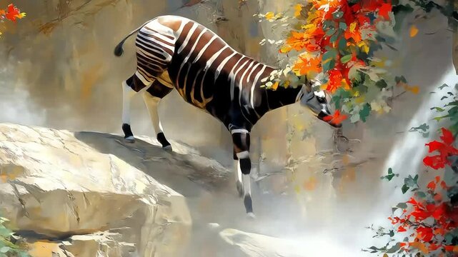 Okapi animal walking nature photography