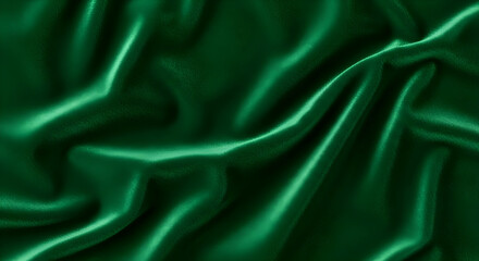 Obraz premium Dark green silk fabric texture background