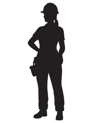 FEMALE WORKER SILHOUETTE