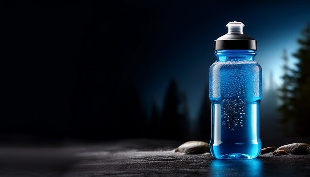 a vibrant high resolution stock photo of a refreshing isotonic sports drink in a sleek bottle perfect for advertising fitness products