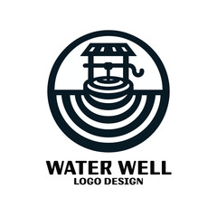 Water Well Vector Logo Design