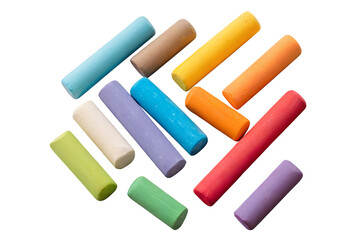 Colorful chalk sticks arranged in a creative pattern for artistic educational inspiration now