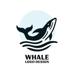 Whale Vector Logo Design