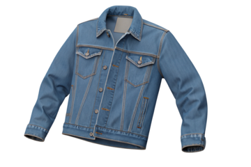 Classic blue denim jacket with stylish stitching for casual fashion and trendy streetwear lovers