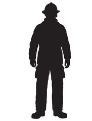 Obraz premium FIREFIGHTER SILHOUETTE
