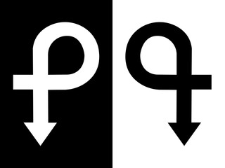 180 degree arrow direction sign set