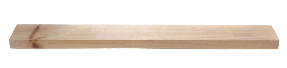 Wooden board with knots, isolated white background, clipping
