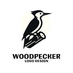 Woodpecker Vector Logo Design