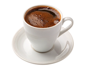 Turkish Coffee PNG – Traditional Türk Kahvesi in Copper Cup, Transparent Background