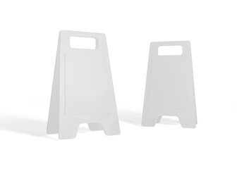 Caution Sign Mockup for Branding Safety Messages