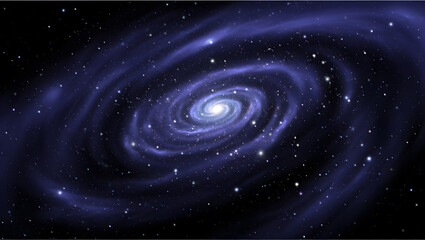 Stunning spiral galaxy with luminous core and swirling arms amidst a star filled universe backdrop perfect for astronomy