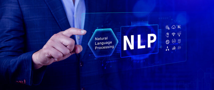 NLP concept, natural language processing, neural network, nlp coaching, neuro linguistic programming, AI Artificial intelligence, data science - Powered by Adobe