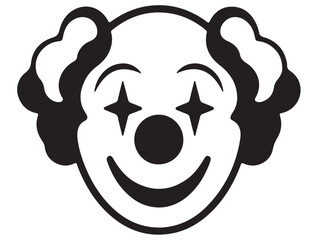 FUNNY CLOWN FACE SILHOUETTE