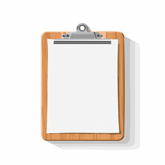 Clipboard with a blank paper sheet
