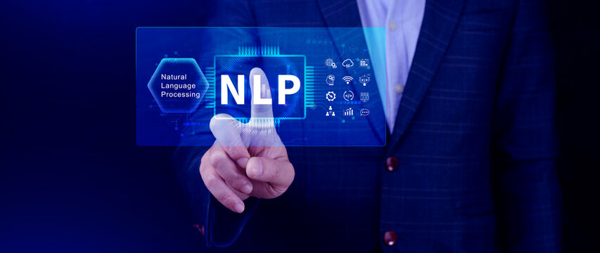 NLP concept, natural language processing, neural network, nlp coaching, neuro linguistic programming, AI Artificial intelligence, data science - Powered by Adobe