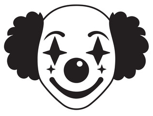 FUNNY CLOWN FACE SILHOUETTE