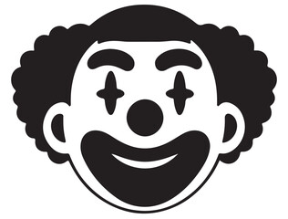FUNNY CLOWN FACE SILHOUETTE