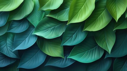 Obraz premium Green leaves background.