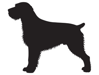 GERMAN WIREHAIRED POINTER DOG SILHOUETTE