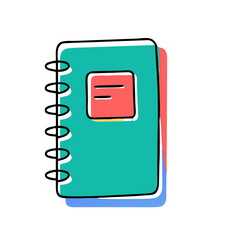 vector illustration of a notebook
