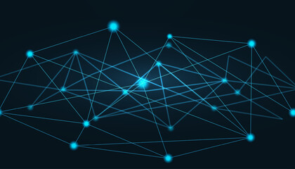 Low Poly Background on Dark Blue Gradient. Modern, Geometric, and Minimalist Abstract Design for Digital Art, 3D Modeling, Wallpapers, and Futuristic Graphic